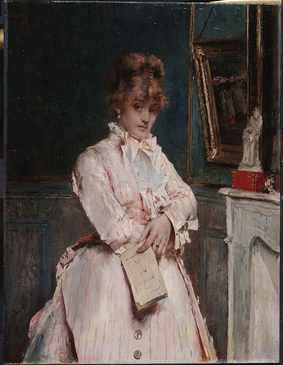 Alfred Émile Stevens - Giovane donna con in mano un libro, Museo Carnavalet, Parigi